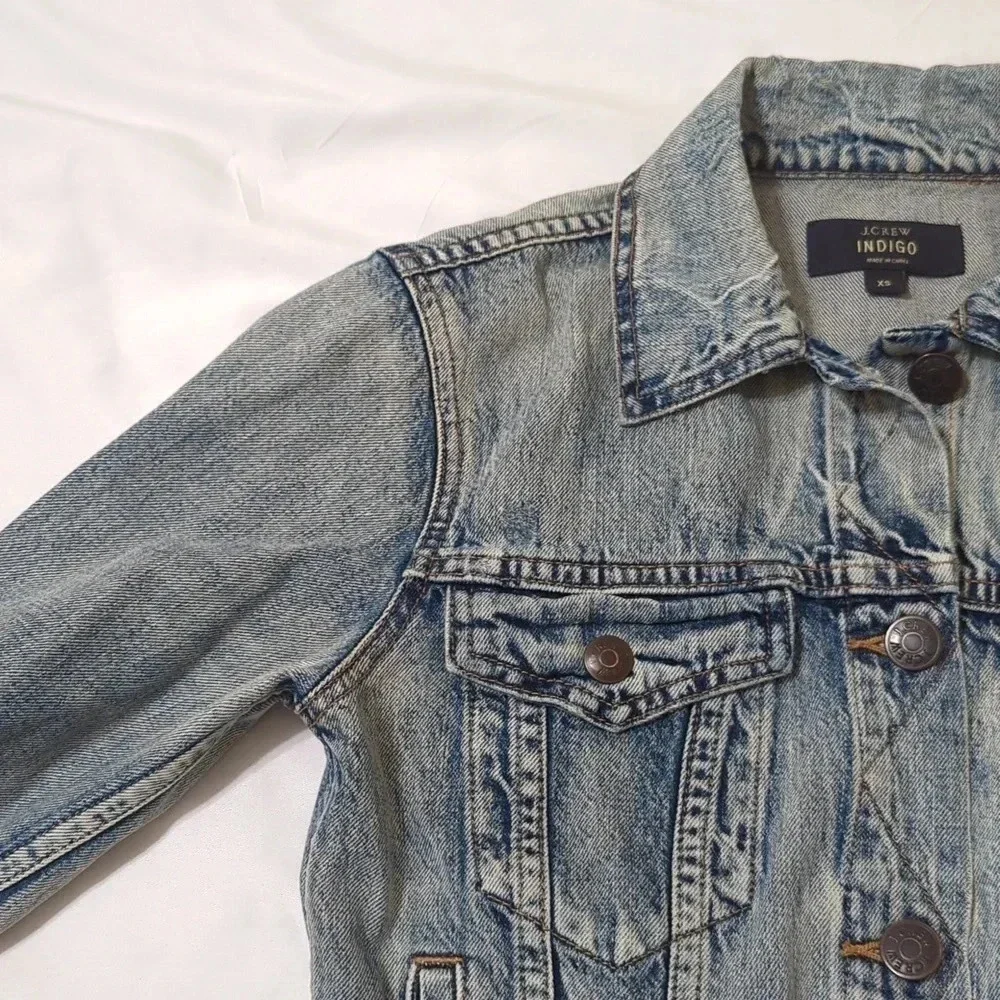 J.Crew Indigo Denim Jacket, Color Light Wash Size XS